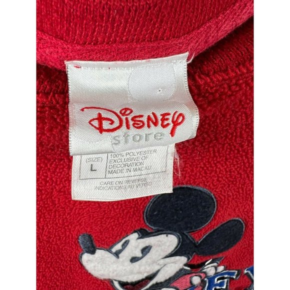 Disney Store Fleece Sweat Shirt Size L MICKEY Mouse Classic Character Since 1932 - Picture 4 of 7